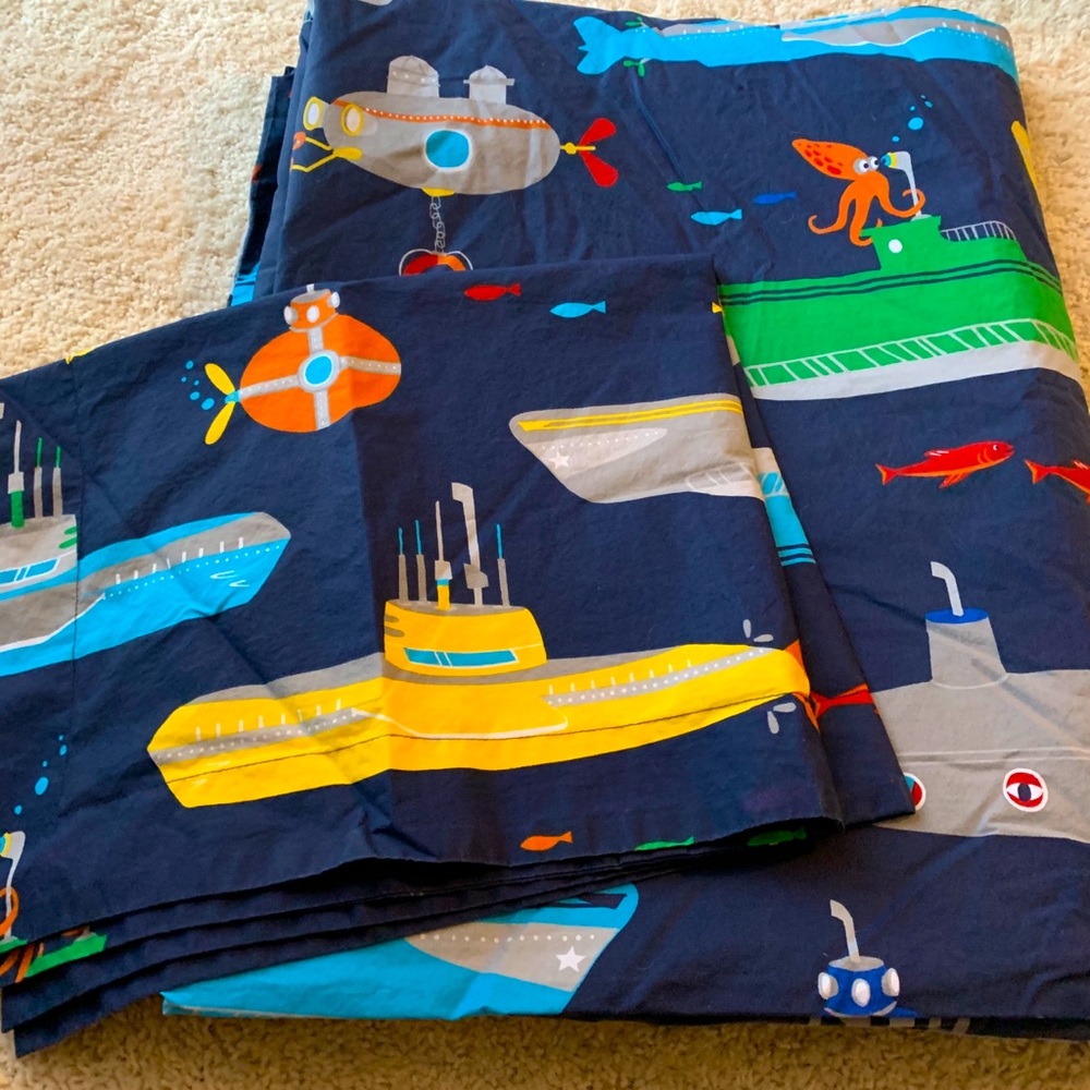 Pottery Barn twin size submarine duvet cover